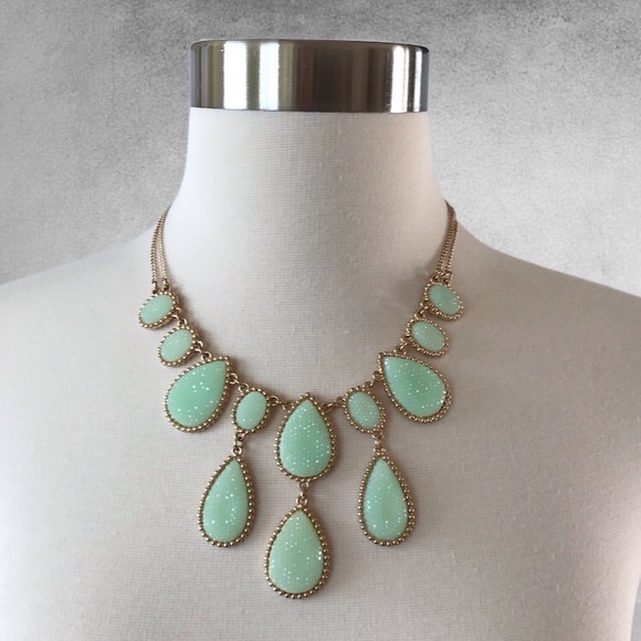 Aldo Jewelry - ALDO Mint Green Druzy Statement Necklace